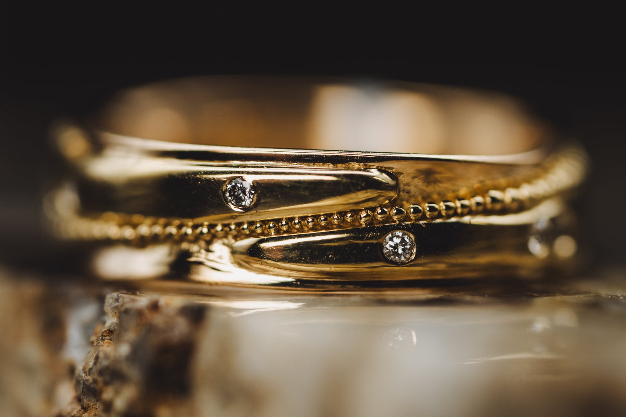 18k Yellow Gold Custom Diamond Ring