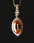 14k Yellow Gold Marquise Spessartite Garnet and Diamond Pendant