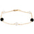 14k Yellow Gold Freshwater Pearl and Onyx Bracelet