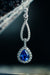 18k White Gold Sapphire and Diamond Drop Pendant