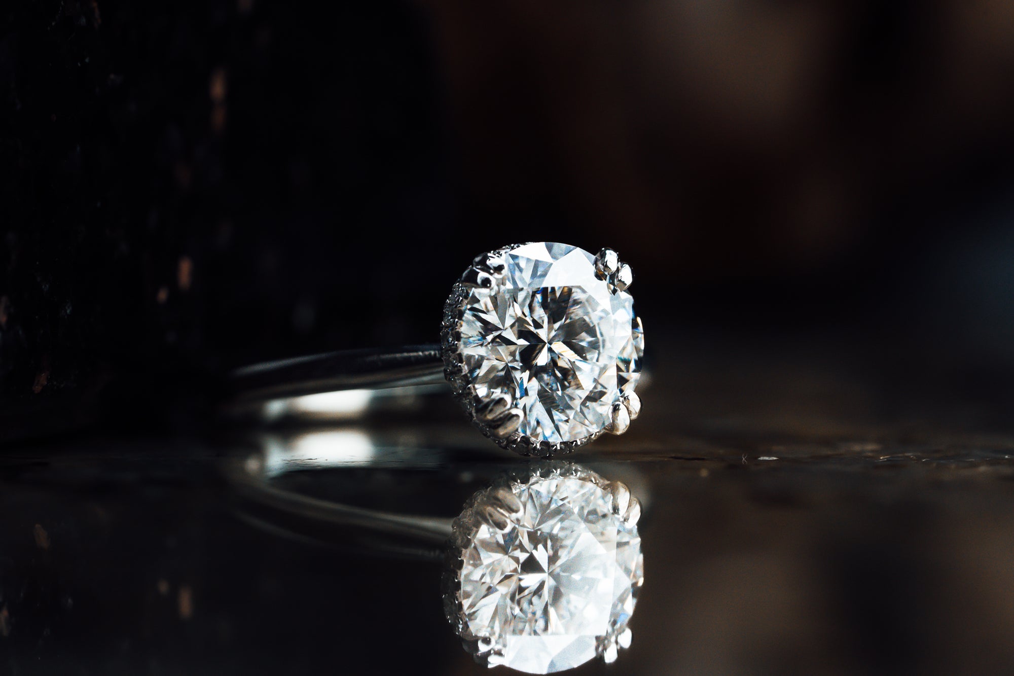 Platinum Solitaire Lab Grown Diamond Ring