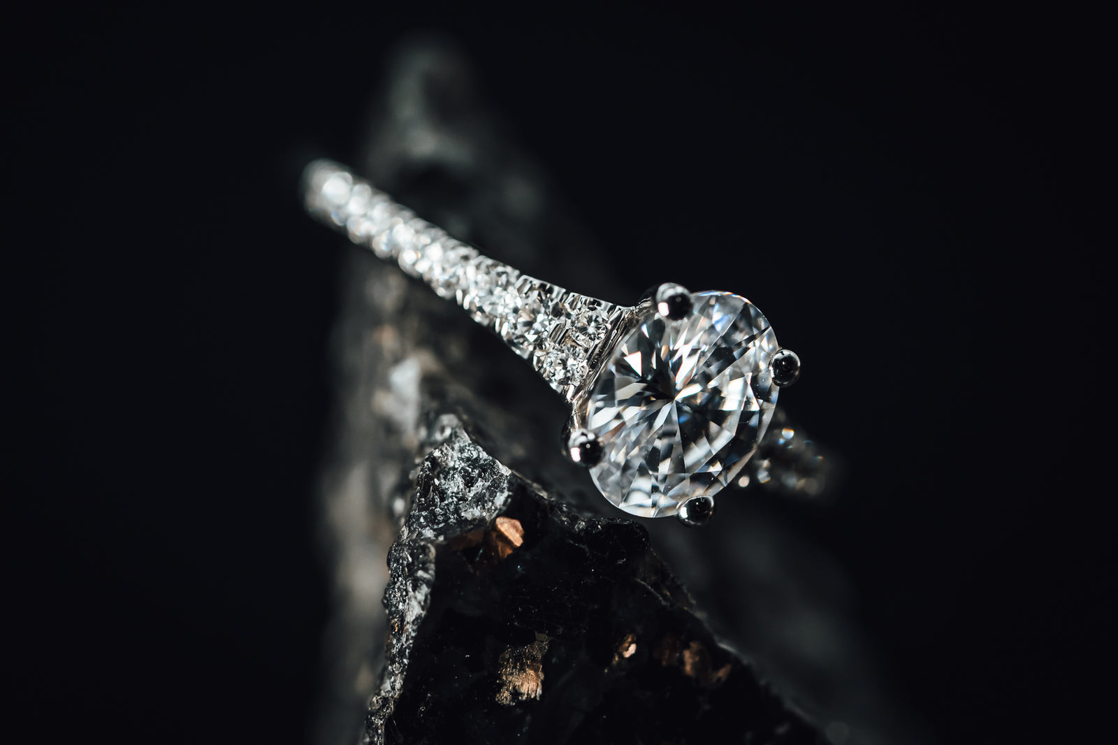 14k White Gold Semi Mount Ring