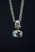 Sterling Silver & 18k Yellow Gold Green Amethyst Pendant