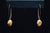 14k Yellow Gold Brushed Drop Earrings