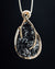 14k Yellow Gold Black Tourmaline and Diamond Pendant