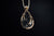 14k Yellow Gold Black Tourmaline and Diamond Pendant