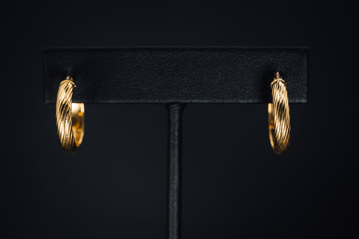 14k Yellow Gold Hoop Earrings