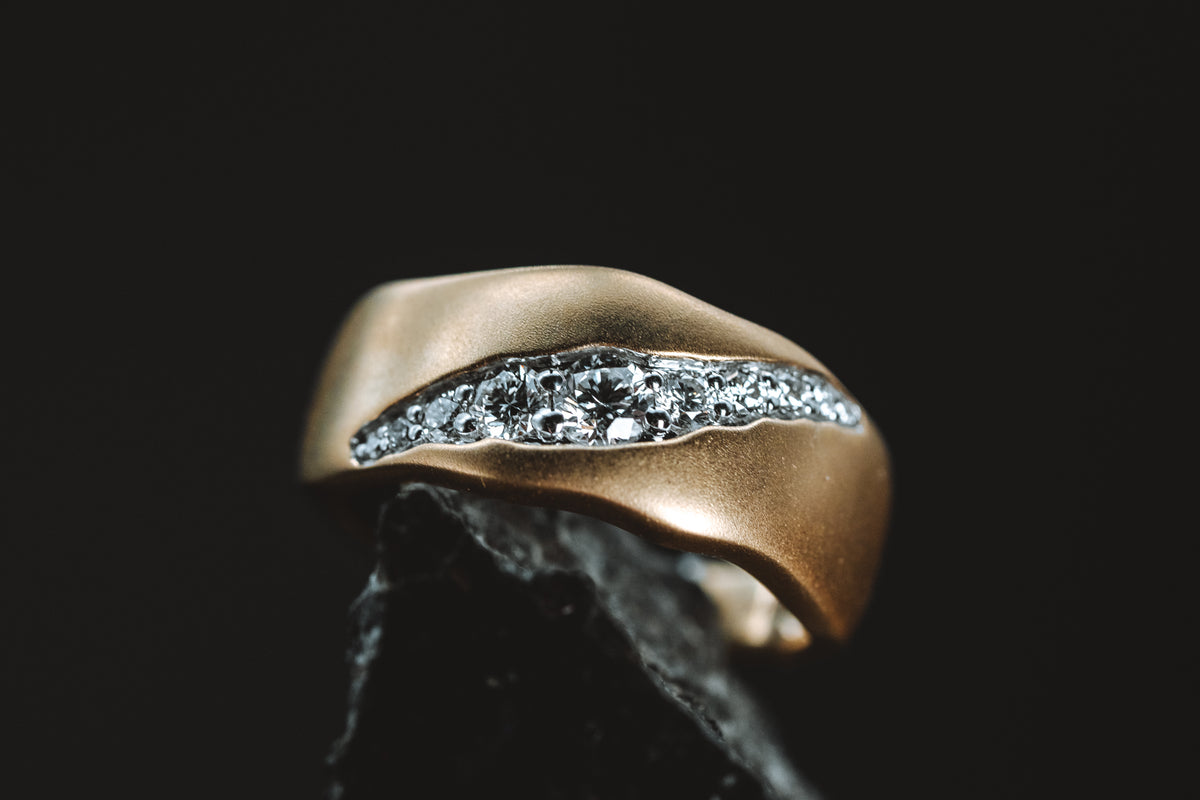 14K Yellow Gold Diamond Wedding Ring
