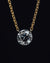 14k Yellow Gold Laser Drilled Dancing Diamond Necklace