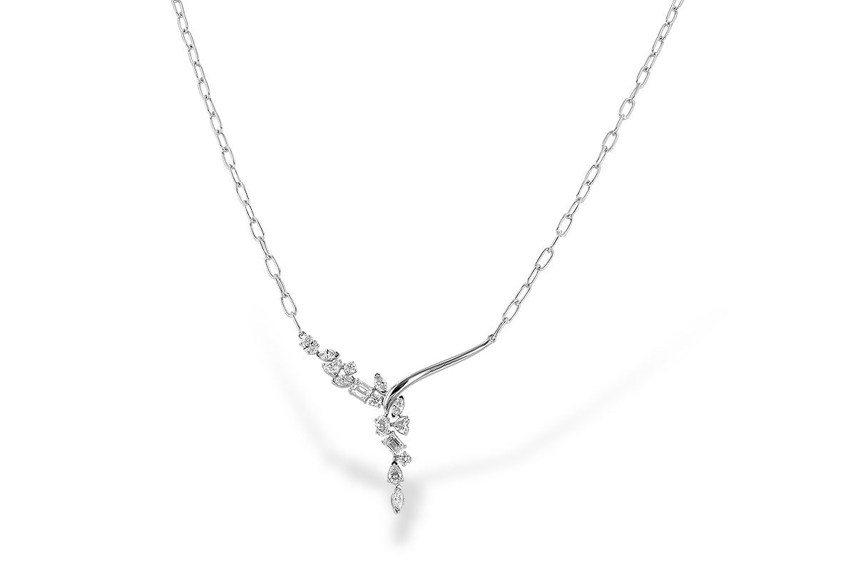 14k White Gold Diamond Necklace