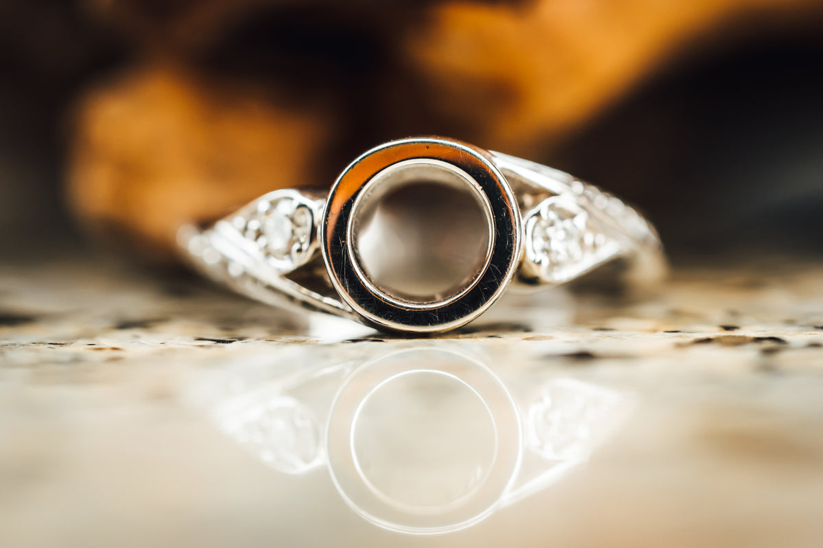 14k White Gold Diamond Mounting