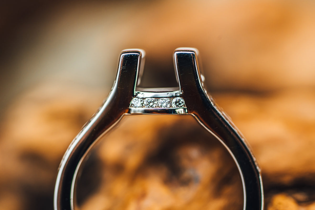 14k White Gold Diamond Mounting