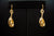 18k Yellow Gold Custom Drop Hoop Earrings