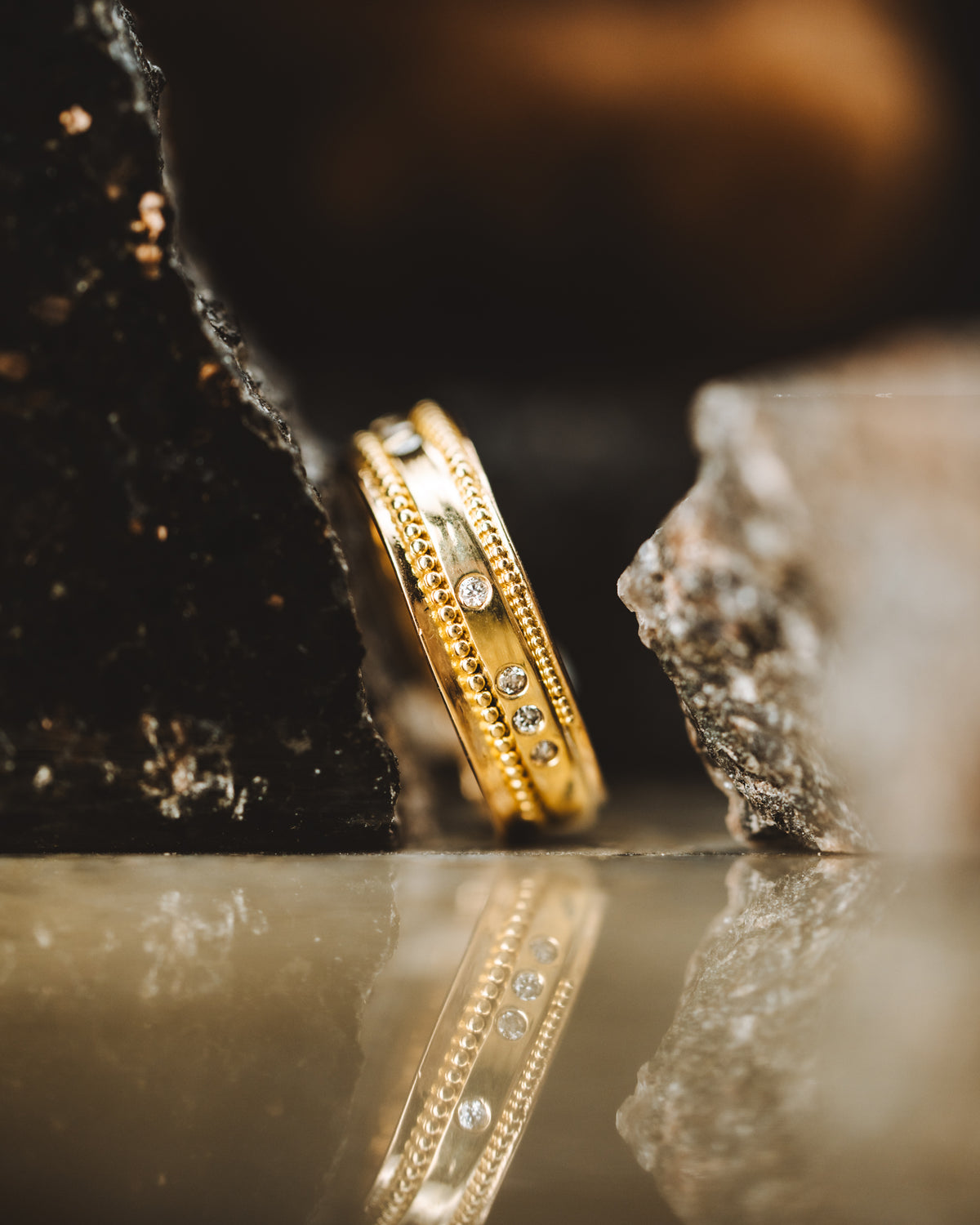 18k Yellow Gold Custom Diamond Ring