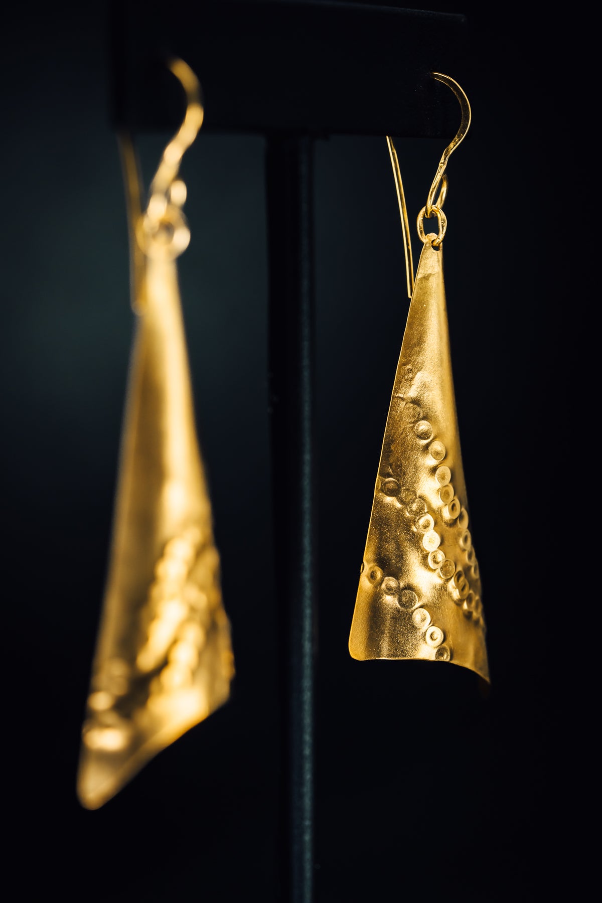 22k Yellow Gold Custom Earrings w/18k Yellow Gold Ear Wires