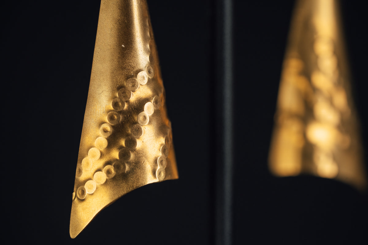 22k Yellow Gold Custom Earrings w/18k Yellow Gold Ear Wires