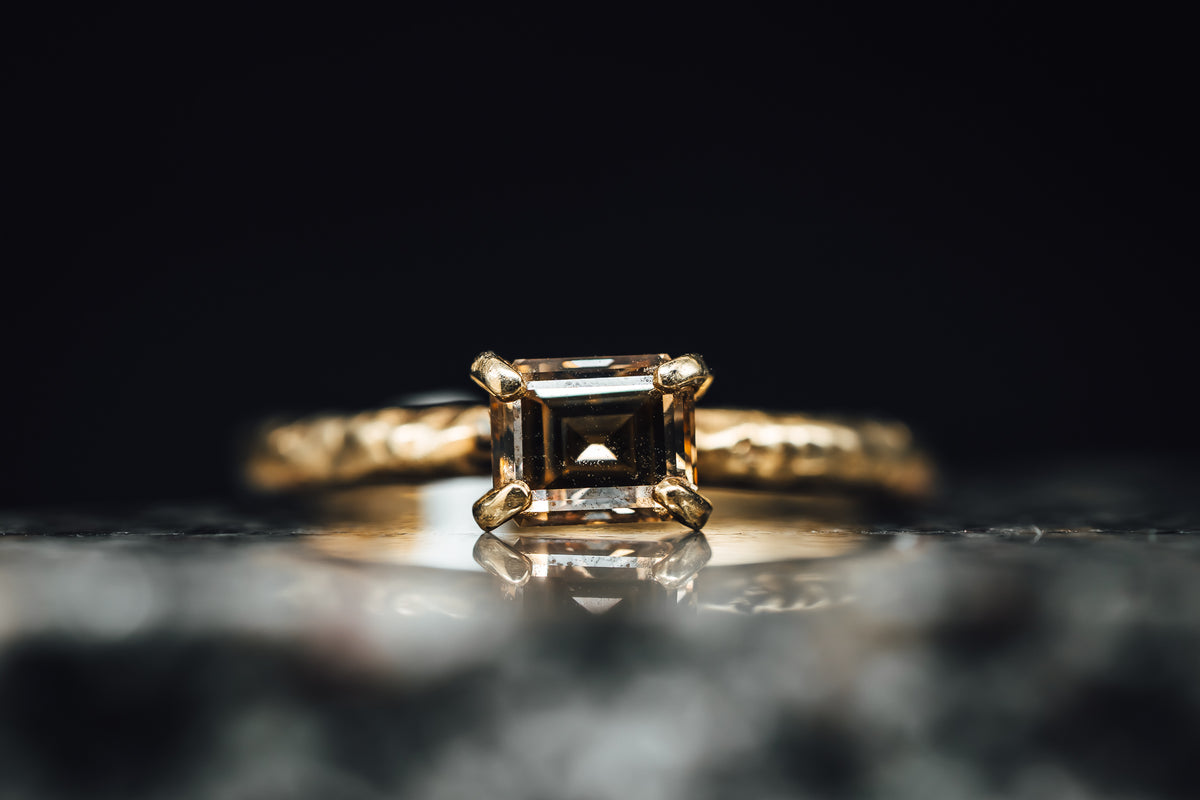 14k Yellow Gold Chocolate Diamond Ring