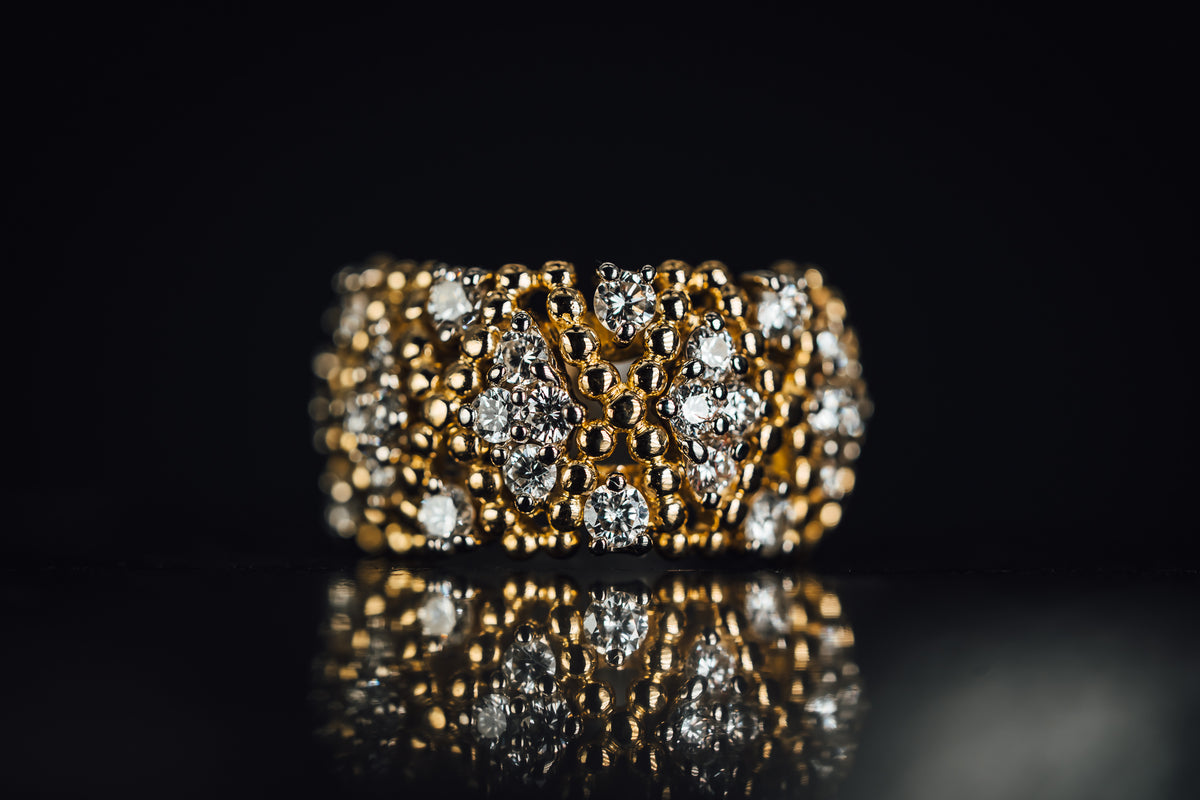 14k Yellow Gold and Diamond Ring