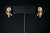 14k Yellow Gold Diamond Omega Hinged Hoop Earrings