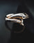 14k Yellow Gold Snake Ring with Sapphire Eyes