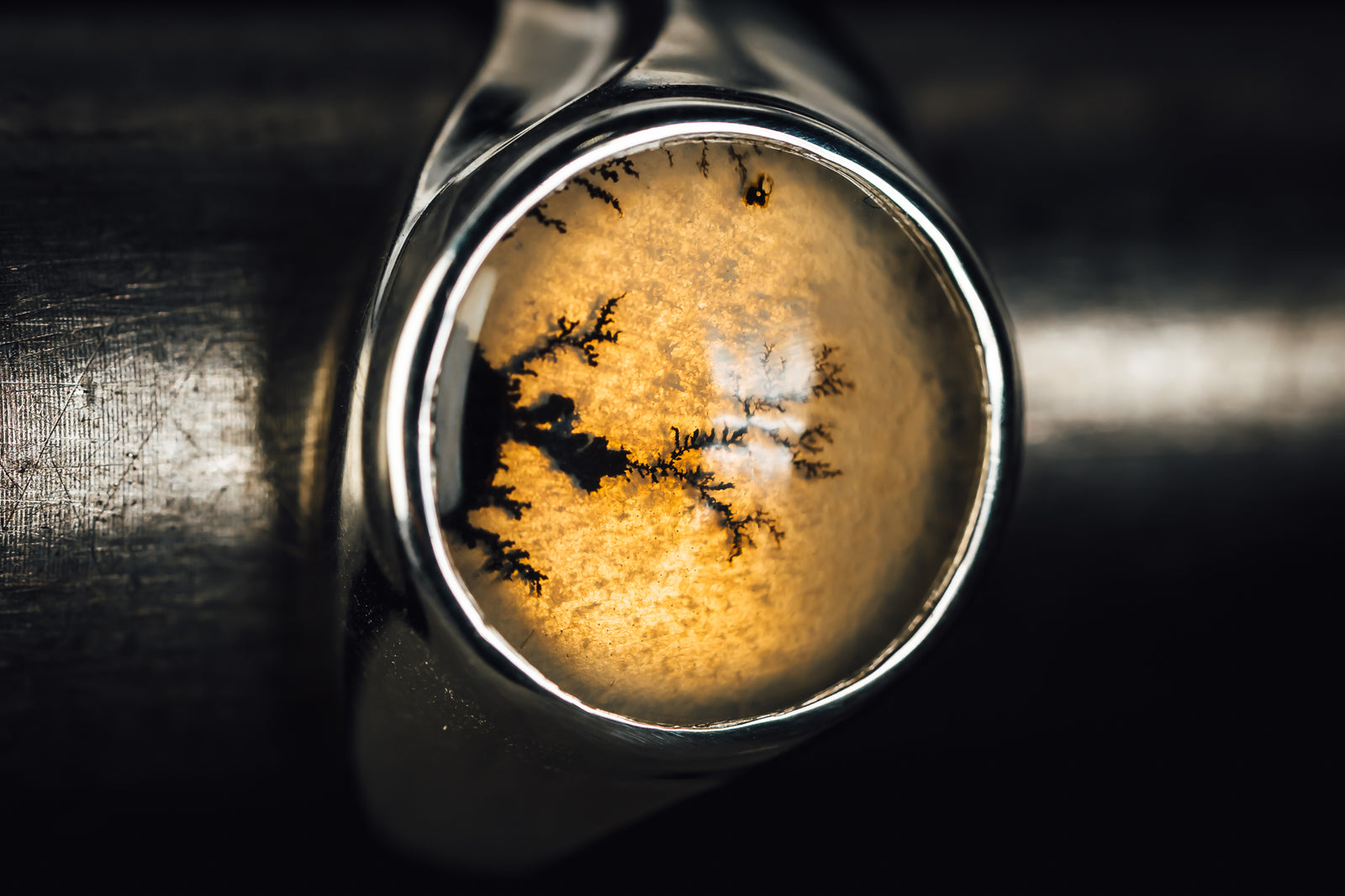 Sterling Silver Custom Moss Agate Ring
