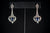 14k White Gold Sapphire and Diamond Drop Earrings