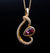 14k Yellow Gold Pink Tourmaline and Diamond Pendant