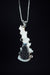 14k White Gold Druzy and Diamond Custom Pendant
