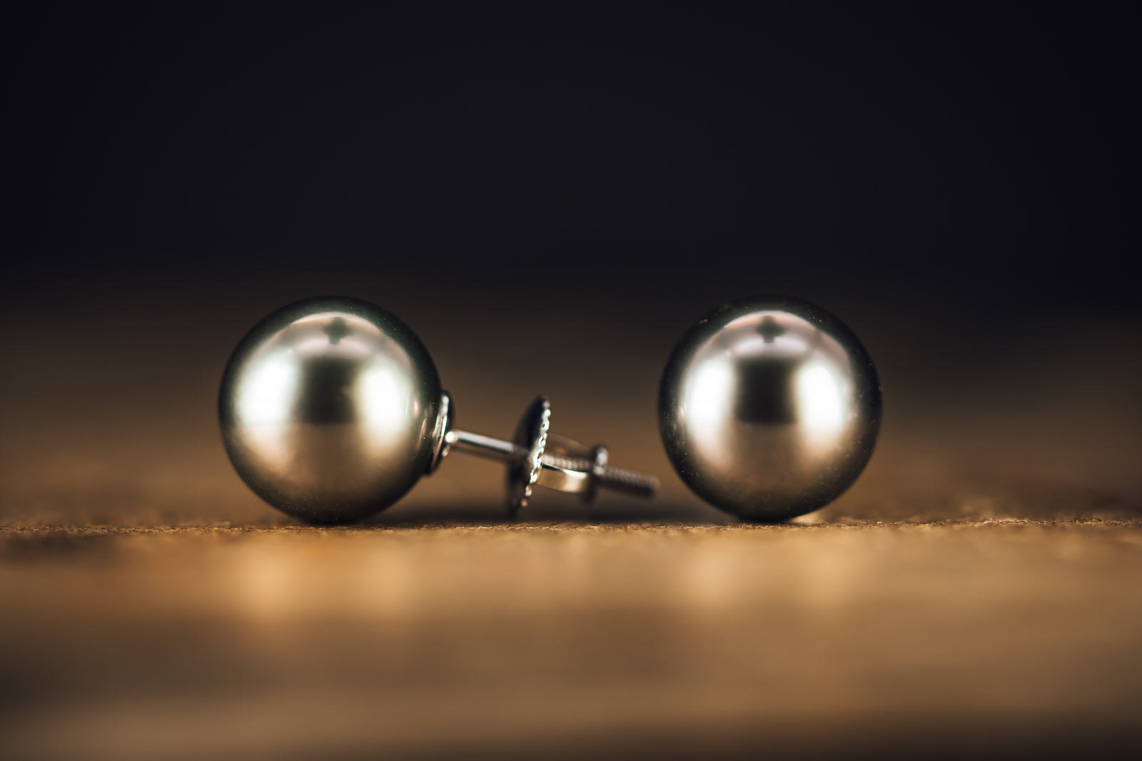 14k White Gold South Sea Pearl Stud Earrings