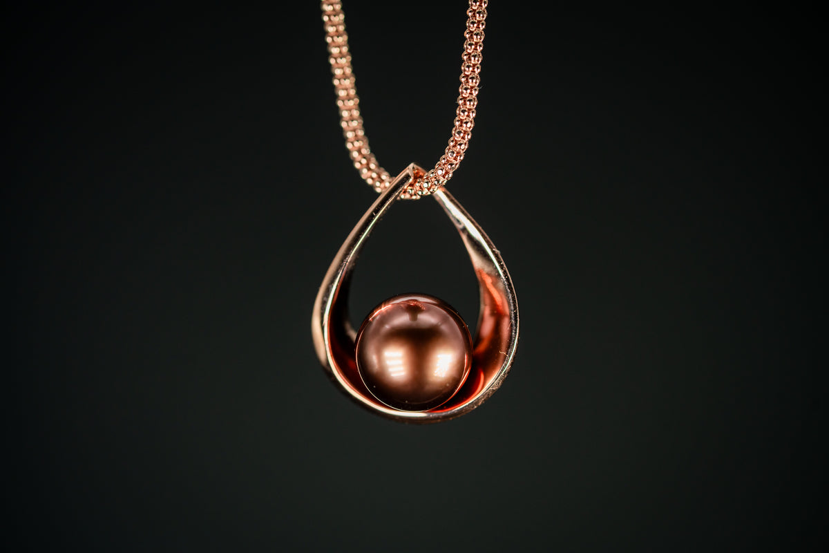 14k Rose Gold Chocolate Pearl Pendant