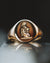 14k Yellow Gold Estate Lion Head Signet Ring