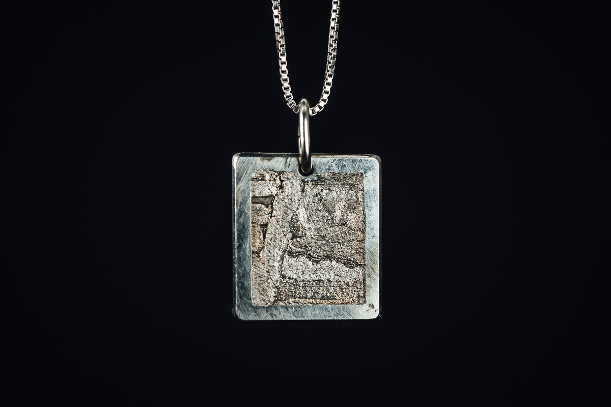 Sterling Silver and Meteorite Pendant