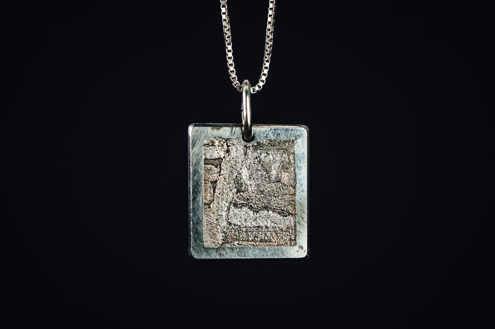 Sterling Silver and Meteorite Pendant
