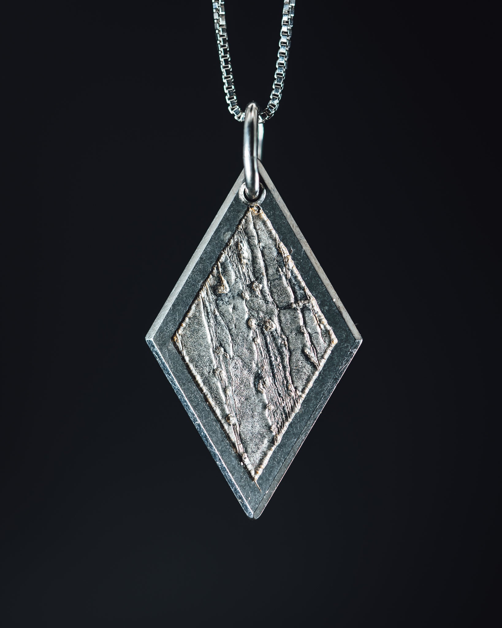 Sterling Silver and Meteorite Pendant