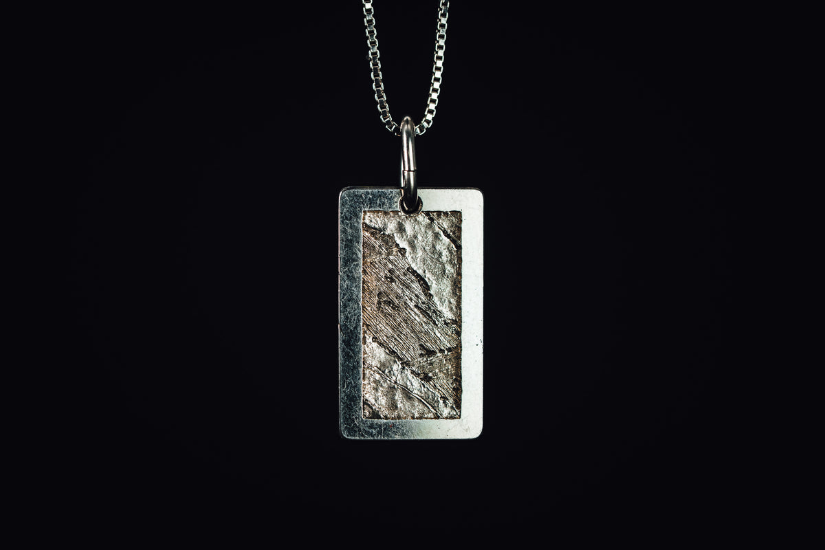 Sterling Silver and Meteorite Pendant