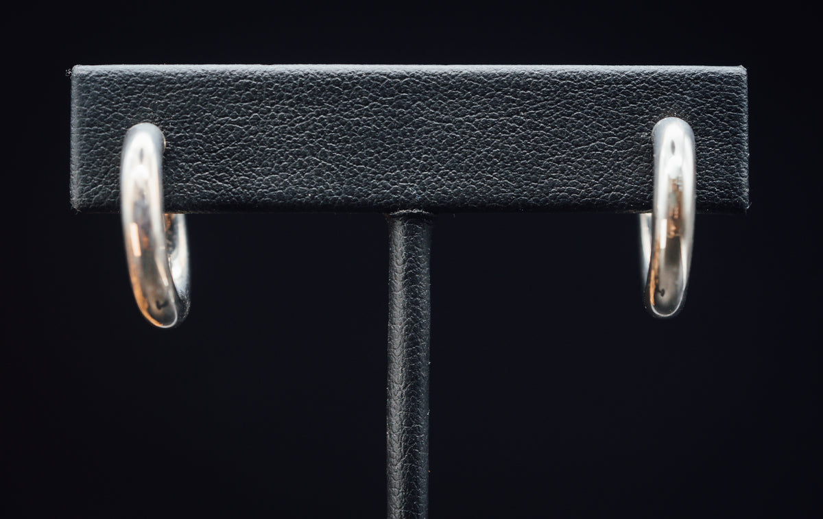 Sterling Silver Clip On Hoop Earrings