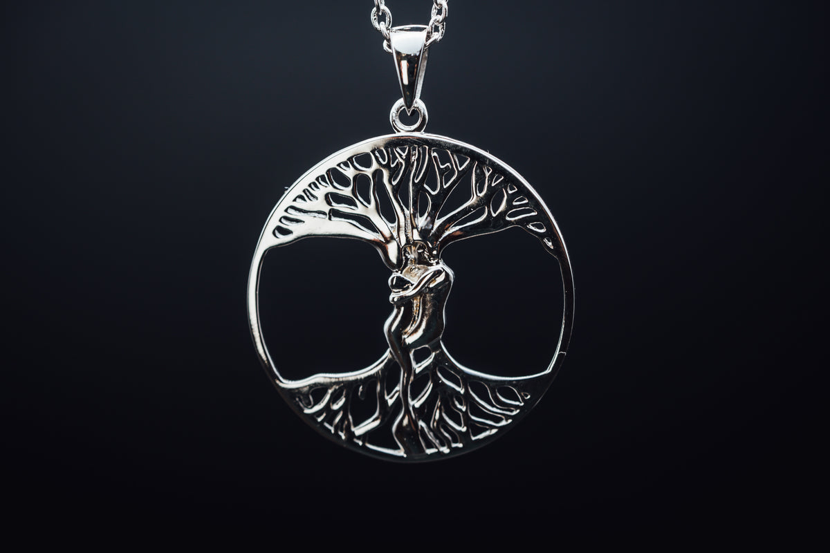 14k White Gold Embrace Pendant