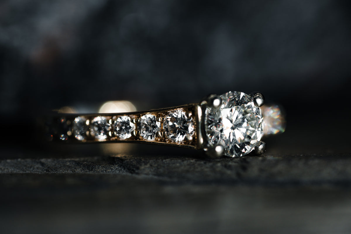 14k Yellow Gold Diamond Engagement Ring