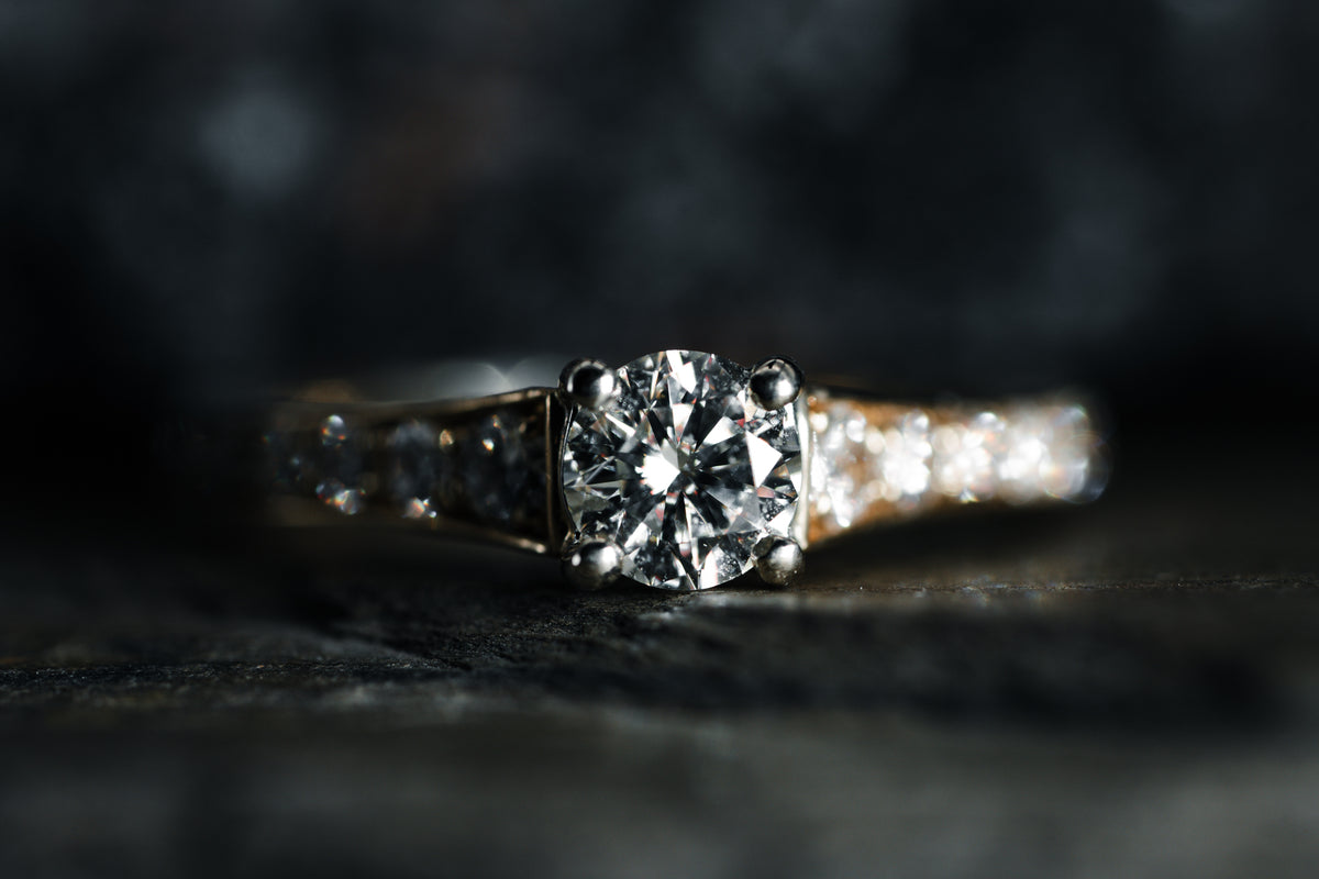 14k Yellow Gold Diamond Engagement Ring