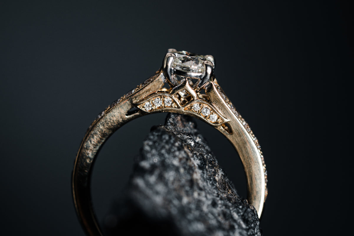 14k Yellow Gold Diamond Engagement Ring