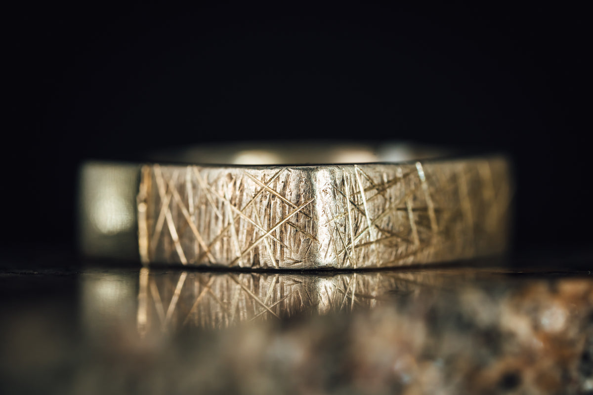 14k White Gold Square Men&#39;s Diamond Ring