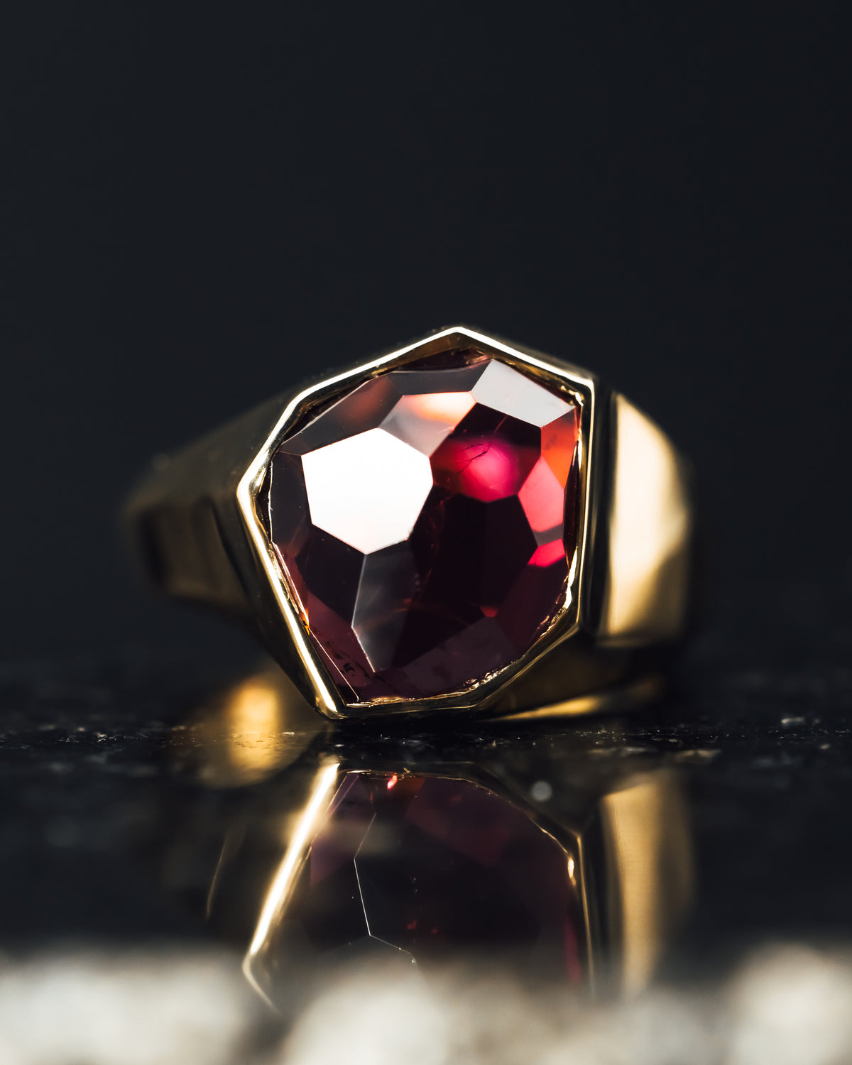 14k Yellow Gold Pink Tourmaline Ring