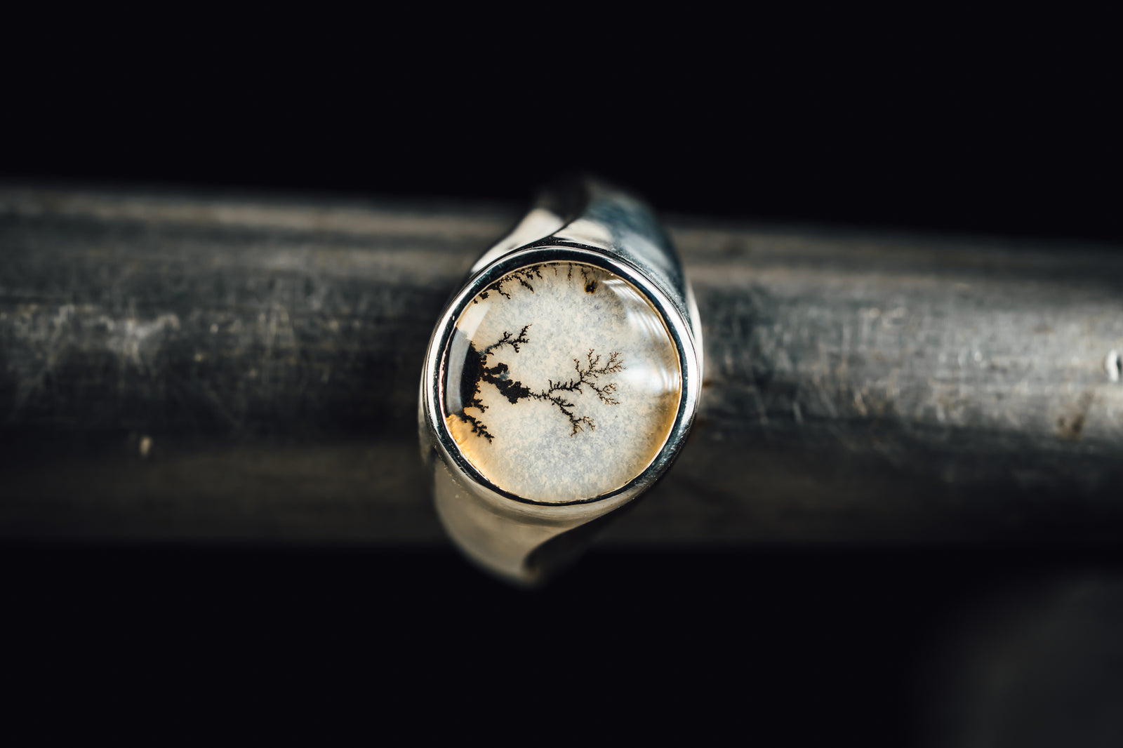 Sterling Silver Custom Moss Agate Ring