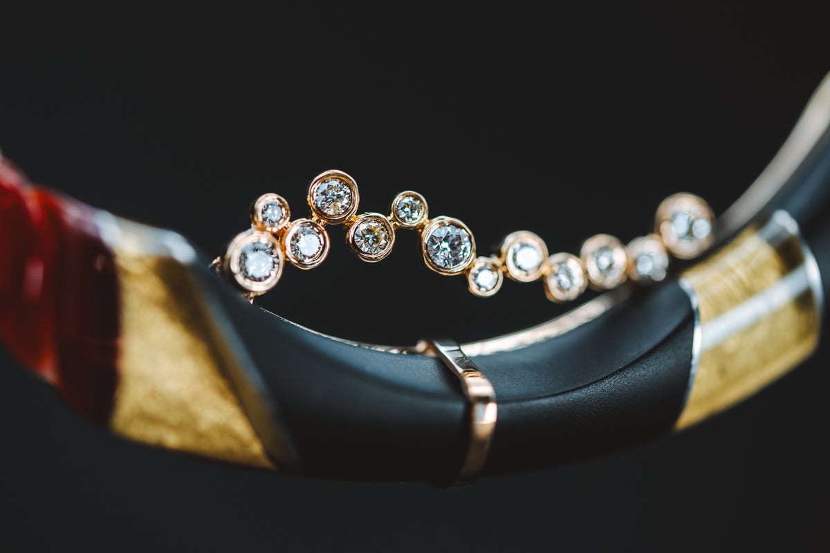 14k Yellow Gold Multi-Stone and Diamond Pendant