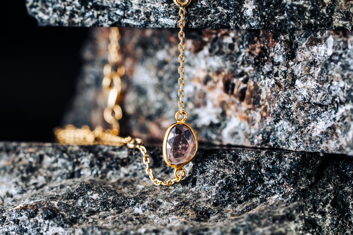 14k Yellow Gold Sapphire and Diamond Bracelet