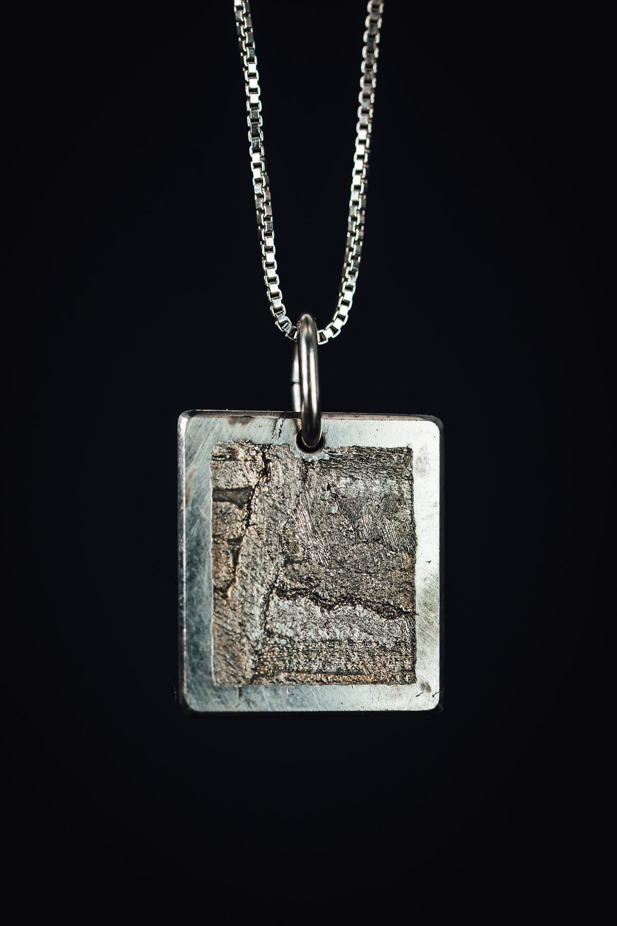 Sterling Silver and Meteorite Pendant