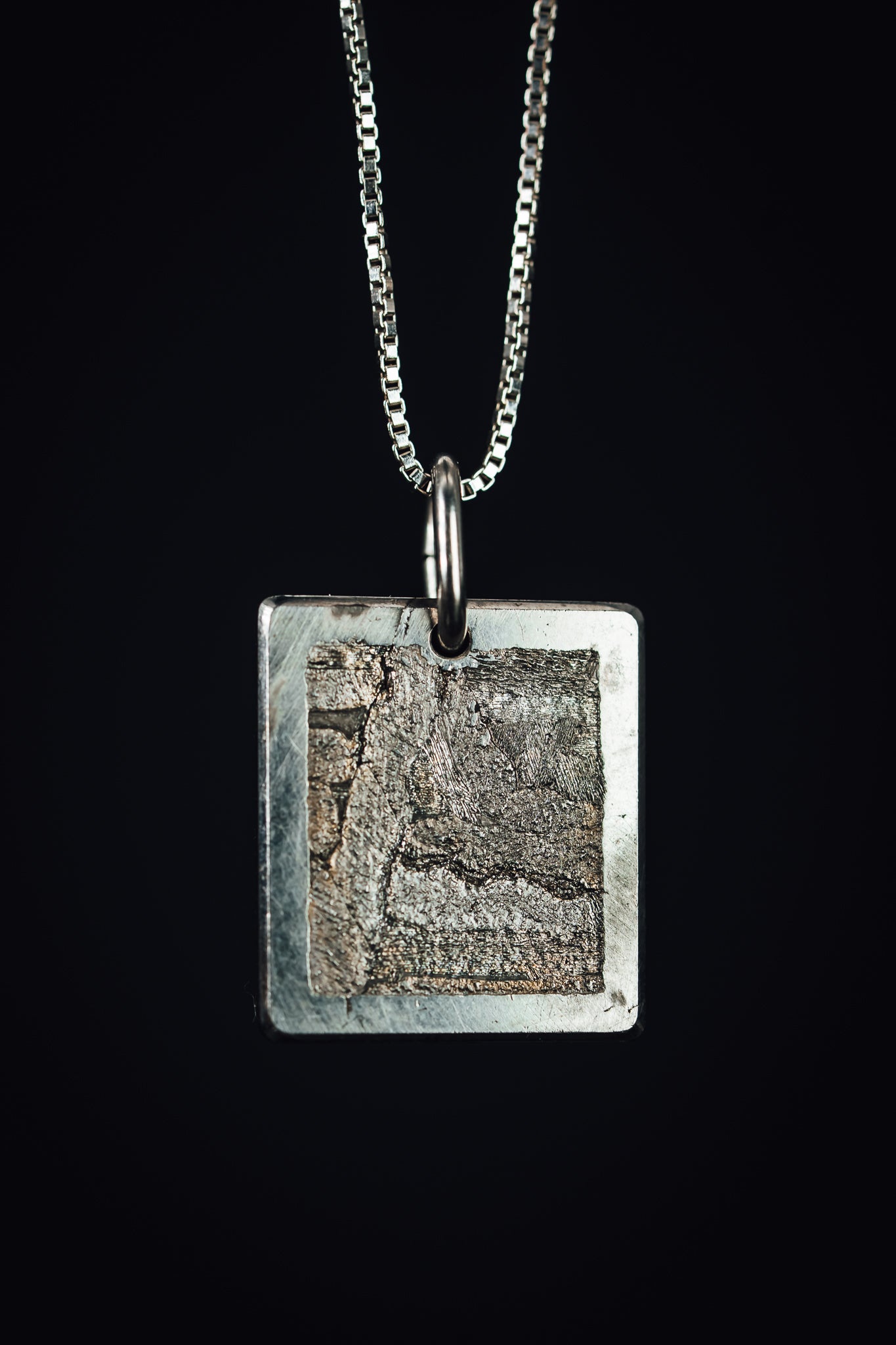 Sterling Silver and Meteorite Pendant