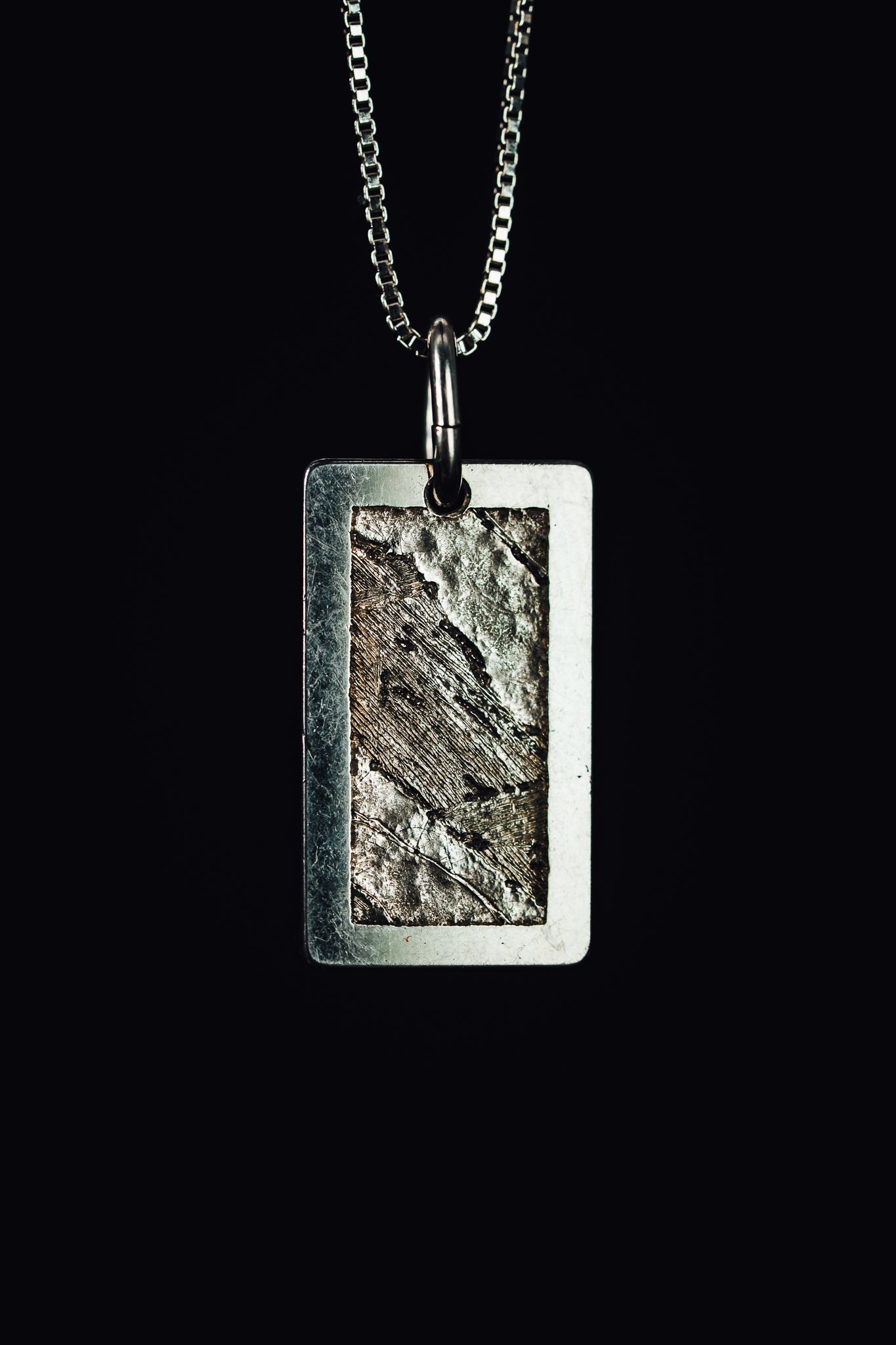 Sterling Silver and Meteorite Pendant