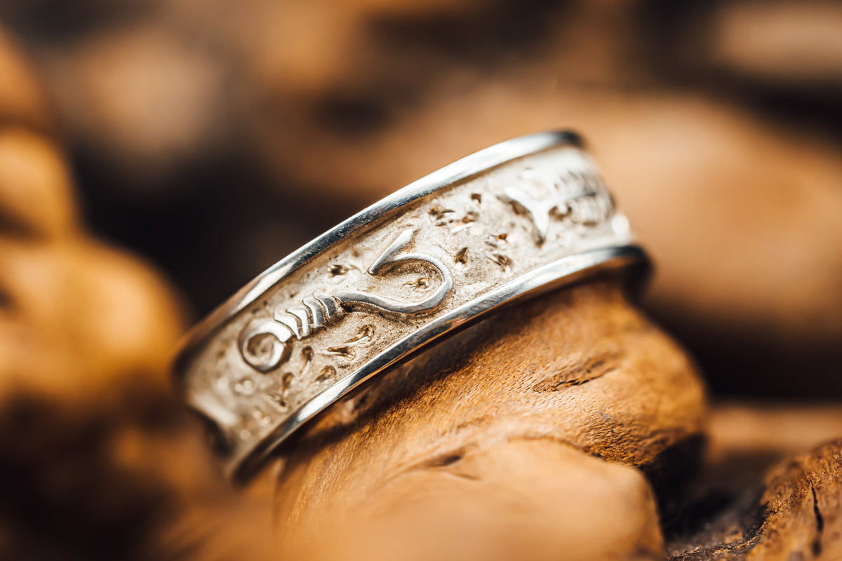 Sterling Silver Fishing Themed Ring
