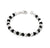 Sterling Silver Cube and Onyx Bracelet